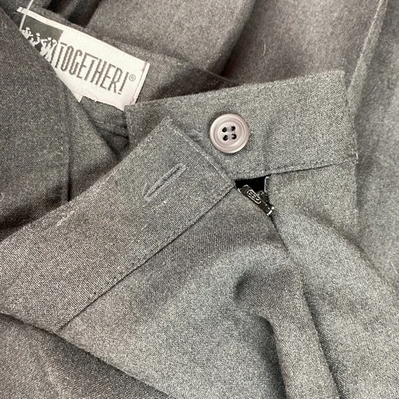 Together Charcoal Gray “Poet Core” Pleated Skirt- Size 6 - Picture 5 of 9